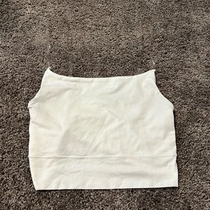 White cropped tank